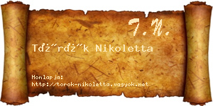 Török Nikoletta névjegykártya